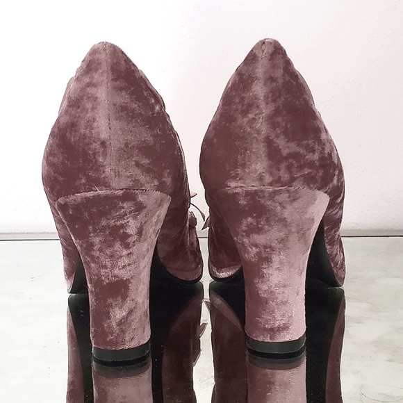 9 RAMPAGE Velvet Blush Pink Party Pumps - Picture 9 of 12